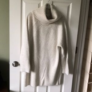 Top shop long cowl neck beige sweater. Size 8-10